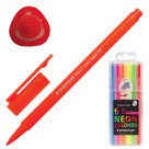 Фломастеры STAEDTLER (Германия) «Triplus», 6 цветов, неон, трехгранные, пластиковый футляр