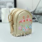 Кошелёк женский, отдел на молнии, кольцо, цвет золотой