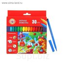 Фломастеры трехгранные 30 цветов "Утята", европодвес