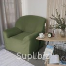 Чехол для мягкой мебели Collorista на кресло,наволочка 40*40 см в ПОДАРОК,оливковый