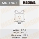Колодки дисковые Masuma MS1421