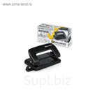 Дырокол 10л BRAUBERG "Nero", металлический, черный 222548