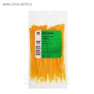 Стяжки нейлоновые Fortisflex КСС, 4х150 мм, жёлтые, набор 100 шт.