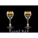 Подарочный набор фужеров из хрусталя под вино 250 мл.2шт.; Артикул: 691; Производитель стекла/хрусталя/фарфора: Неман (Беларусь); Цвет/Дизайн: золото герб РФ; …