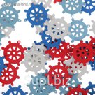 Подвеска деревянная для декора "Штурвал" ассорти,  d=2,5 см (LH000011)