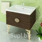 Тумба-комплект Comforty "Римини-80", 56х80х46 см, с раковиной, без ножек, цвет венге