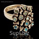 Кольцо "Мускус", размер 19, цвет зеленый в бронзе