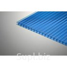 Сотовый поликарбонат КОЛИБРИ 8х2100х6000мм синий 30%