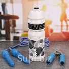 Набор Fitness бутылка для воды 900 мл скакалка эспандер