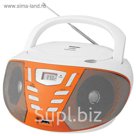 Магнитола BBK BX193U белый/оранжевый