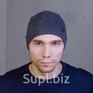 Шапка мужская "М-50" демисезонная, размер 56-58, цвет темно-серый (арт. 807005)