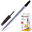 Ручка шариковая BRAUBERG «Line», корпус прозрачный, узел 1 мм, линия письма 0,5 мм, черная