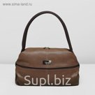 Сумка женская на молнии, 1 отдел, наружный карман, цвет коричневый