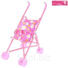 Коляска трость для кукол пластиковый каркас МИКС