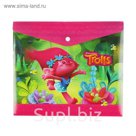 Папка-конверт на кнопке А5, пластик 180мк Trolls, для тетрадей