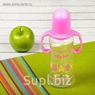 Бутылочка для кормления с ручками, 240 мл, от 0 мес., цвета МИКС