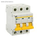 Выключатель автоматический  IEK, ВА47-29, 3п, 40 А, 4,5 кА, характеристика С, MVA20-3-040-C   374253