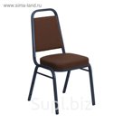 Банкетный стул "Денвер" 20 мм, каркас титан, обивка кожзам коричневый
