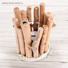 Подставка для свечи со стеклянным подсвечником " Брёвнышки"