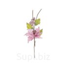Цветок искусственный "пуансетия" длина=75 cm. на клипсе Арти-М (241-1837)