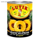 Ананасы шайба Lutik в легком сиропе 850 мл
