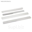 Накладки на пороги Dollex, Datsun on-DO, mi-DO, нержавеющая сталь, набор 4 шт.