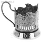 Подстаканник "Медный всадник", (стакан d=6,1 см), никелированный, с чернением