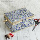 Шкатулка для рукоделия "Незабудки" 12х24х18 см