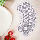 Салфетки бумажные (набор 20 шт) "Эскиз" 33*33 см, цвет черный