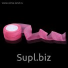 Лента капроновая гофрированная, 50мм, 10±1м, цвет розовый