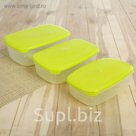 Набор пищевых контейнеров Galaxy, 3 шт: 750 мл; 1,2 л; 1,6 л, цвет МИКС