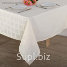 Скатерть "Этель" Геометрия 150х200 см, цвет молочный, пл. 192 г/м2, хл с ГМО