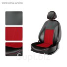 Авточехлы CHEVROLET Aveo, 2012 жаккард, черно-красный