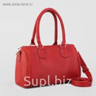 Сумка женская на молнии "Эвилина", 1 отдел, длинный ремень, бордовая