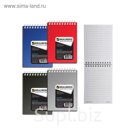 Блокнот А6 60л на гребне Класс, лин, пласт. обл, жест подлож 125394