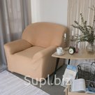 Чехол для мягкой мебели Collorista на кресло наволочка 40 40 см в ПОДАРОК бежевый