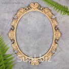 Рамка из фанеры для творчества "Овальная ажурная" 17,5х20 см