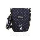 DOOG Walkie bags Сумка на плечо синяя в белый горошек 21*25*6см