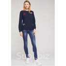 Джинсы женские зауженные MZ006H-8021 DARK BLUE размеры 25-30
