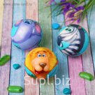 Мягкий мяч "Весёлые зверята", 6,3 см, виды МИКС