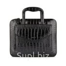 Черная кожаная сумка для iPad 2/3/4 Mapi Sia Handbag Croco Black