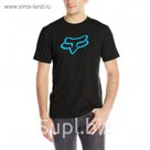 Футболка Fox Legacy Foxhead SS Tee Black/Blue, S