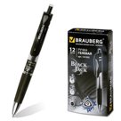 Ручка гелевая автоматическая BRAUBERG «Black Jack», трехгранная, узел 0,7 мм, линия 0,5 мм, черная