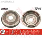 Барабан тормозной TRW DB4360