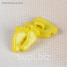 Пуговица детская на ножке, 18мм, цвет жёлтый