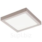 Светодиод. ультратонкая накладная панель FUEVA 1, 22W (LED) 3000K, 300х300, литой металл, никель мат./пластик, белый