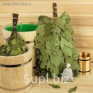 Веник для бани ЭКСТРА из кавказского дуба + запарка ЭВКАЛИПТ (30гр)