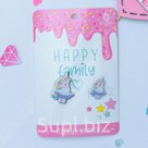 Значки парные HAPPY FAMILY единорог цветные