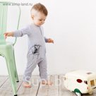 Комбинезон для мальчика, рост 62 см, цвет серый меланж 122-007-22