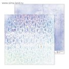 Бумага для скрапбукинга,  Снежная сказка "На лесной опушке", 30.5х30.5 см